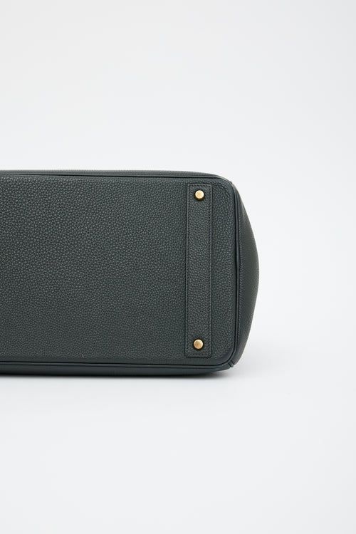 Hermès 2014 Vert De Gris Togo Birkin 40 HAC Bag