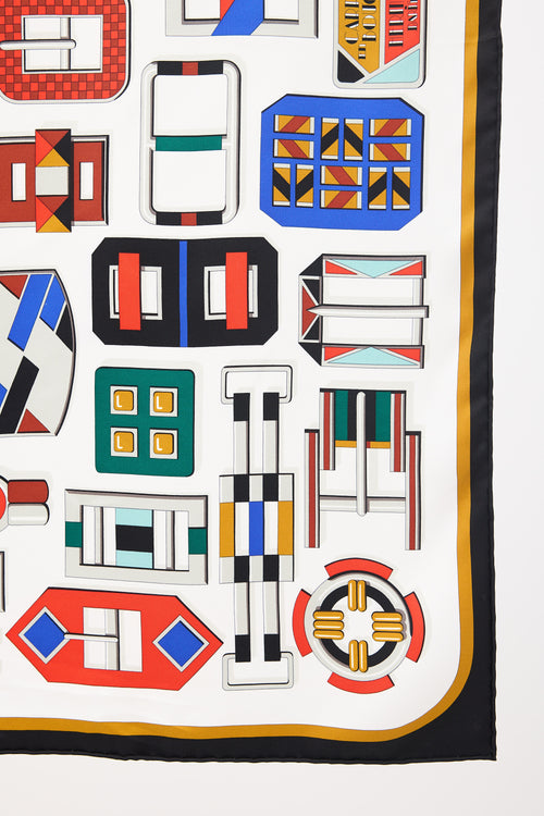 Hermès Silk Carré en Boucles 90 Scarf