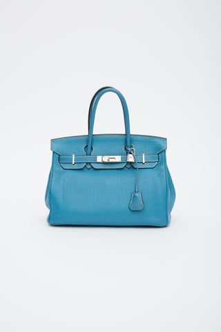 Hermès 2007 Bleu Jean Clemence Birkin 30 Bag
