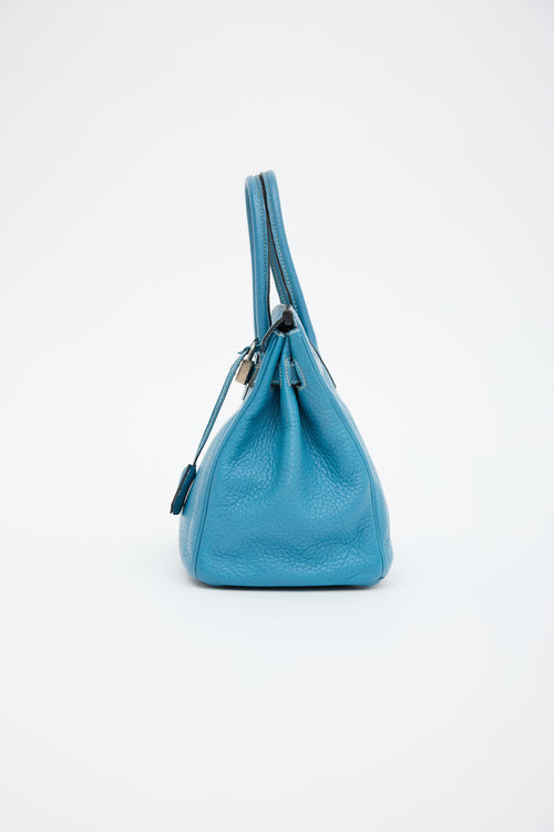 Hermès 2007 Bleu Jean Clemence Birkin 30 Bag