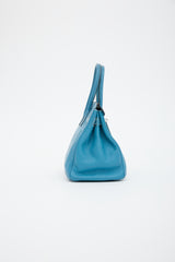 Hermès 2007 Bleu Jean Clemence Birkin 30 Bag