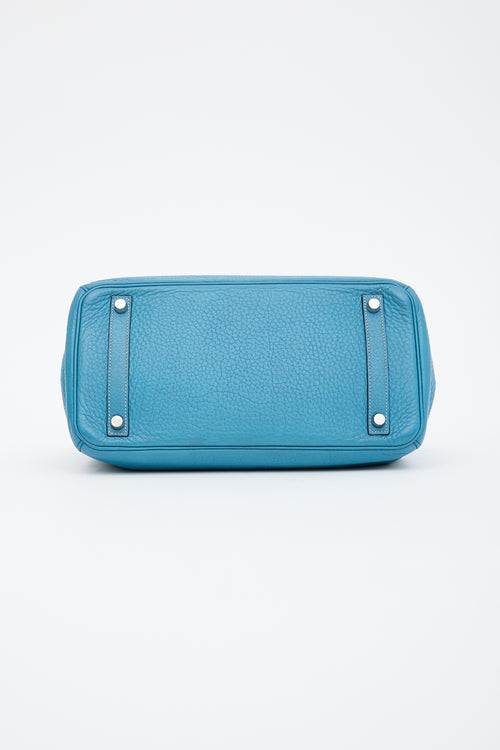 Hermès 2007 Bleu Jean Clemence Birkin 30 Bag