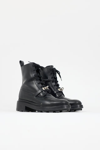Hermès Leather Funk Combat Boot