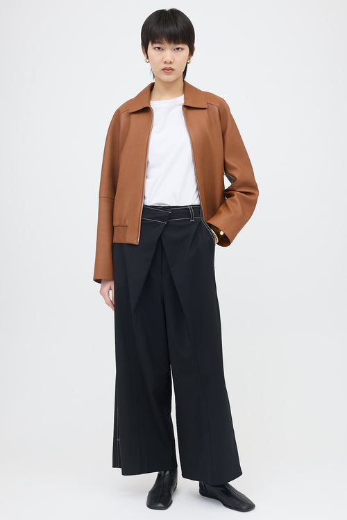 Marron Fauvre Leather Jacket