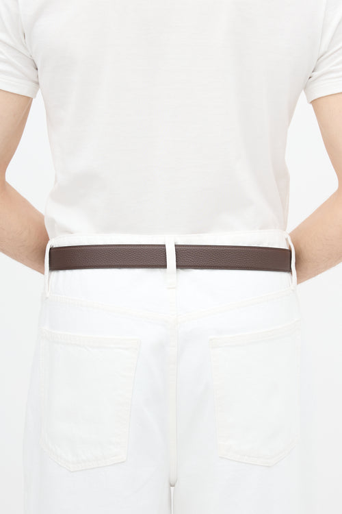 Hermès 2020 Togo H Au Carre Reversible Belt