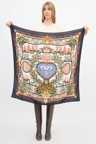 Hermès Cashmere & Silk Découpages 90 Scarf