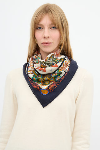 Hermès Cashmere & Silk Découpages 90 Scarf