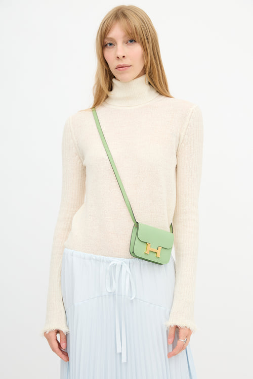 Hermès 2021 Vert Criquet Epsom Constance Slim Wallet