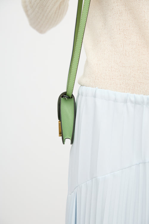Hermès 2021 Vert Criquet Epsom Constance Slim Wallet