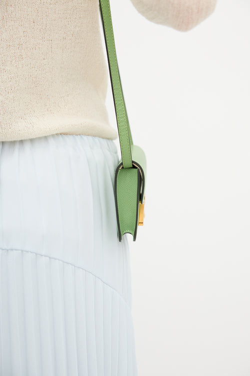 Hermès 2021 Vert Criquet Epsom Constance Slim Wallet