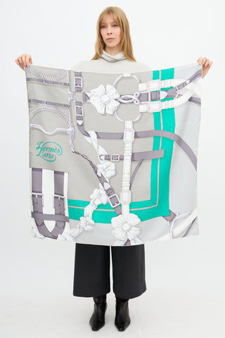 Hermès Silk Grand Manege Detail 90 Scarf