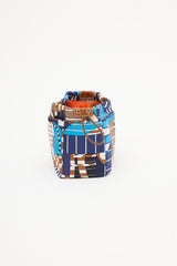 Hermès 2021 Blue & Multi Silk Printed Fourbi 25 Pouch
