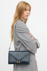 Hermès Vintage Navy Box Lydie Bag