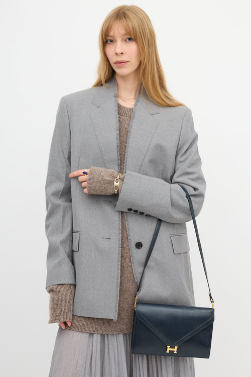 Hermès Vintage Navy Box Lydie Bag