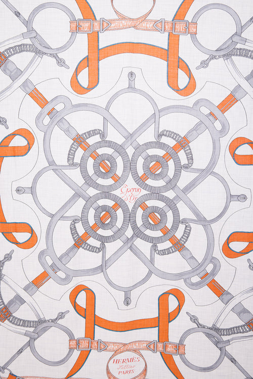 Hermès Silk & Cashmere Eperon D'Or 140 Shawl