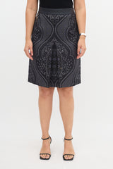 Hermès Paisley Bandana Box Pleat Skirt