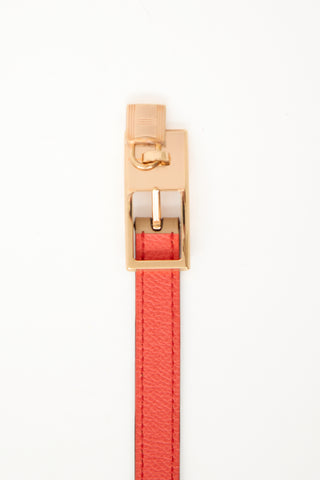Hermès 2022 Reversible Orange Field Lucky 15 Belt