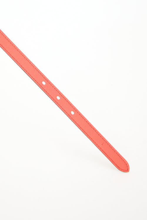 Hermès 2022 Reversible Orange Field Lucky 15 Belt