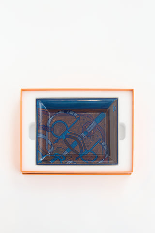 Hermès Porcelain Eperon d'Or Sellier Change Tray