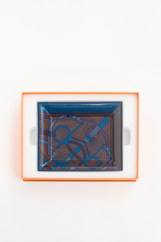 Hermès Porcelain Eperon d'Or Sellier Change Tray