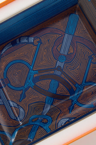 Hermès Porcelain Eperon d'Or Sellier Change Tray