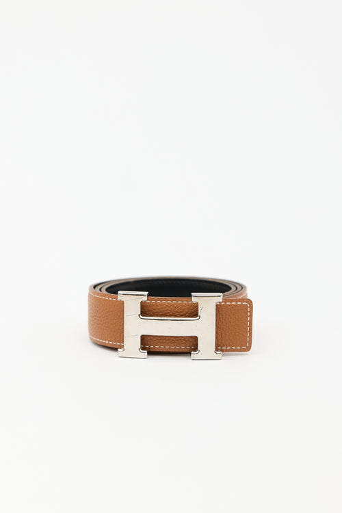 Hermès 2001 Leather Constance Reversible Belt