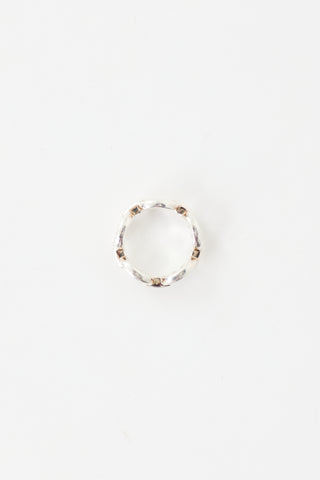 Hermès Sterling Silver Chaine D'Ancre Enchainee Ring