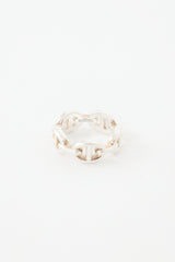 Hermès Sterling Silver Chaine D'Ancre Enchainee Ring