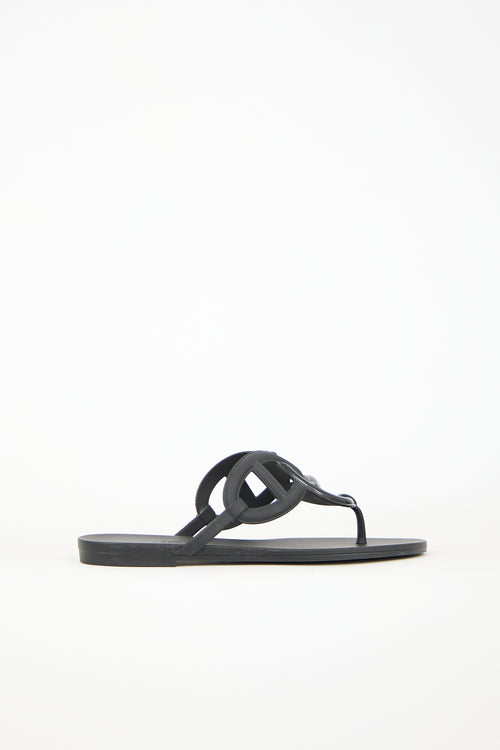 Hermès Rubber Egerie Sandal