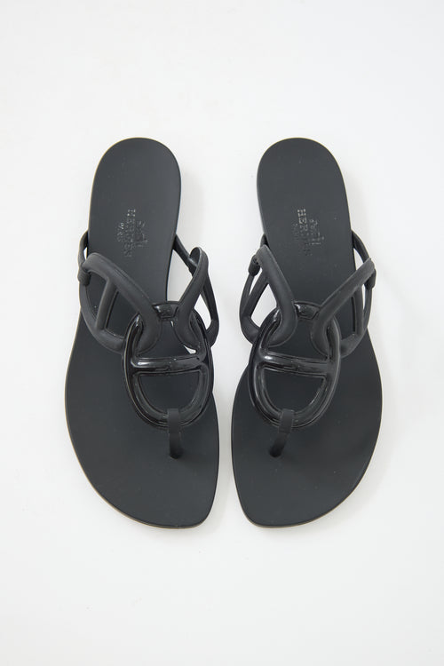 Hermès Rubber Egerie Sandal