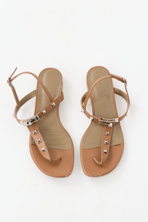 Hermès Leather Olivia Sandal