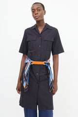Hermès 2009 Orange Exotic Leather Romance Scarf Belt
