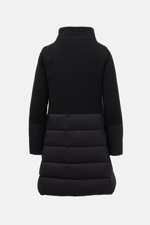 Herno Wool Panelled Puffer Coat