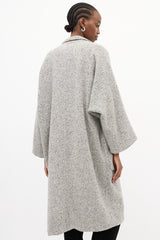 Horses Atelier Grey Wool Tweed Two Pocket Coat