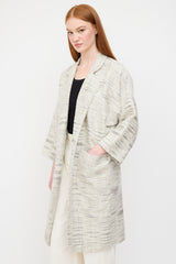 Horses Atelier White Melange Tweed Coat