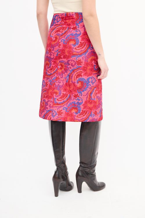 Horses Atelier Pink & Multi Quilted Paisley Skirt