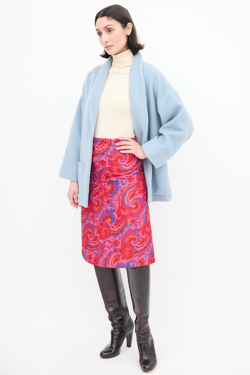 Horses Atelier Pink & Multi Quilted Paisley Skirt