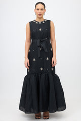 Huishan Zhang Brocade & Crystal Dress