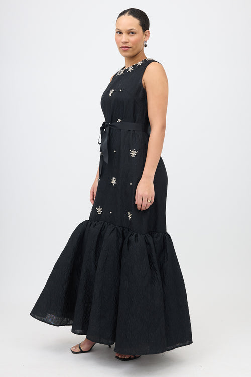 Huishan Zhang Brocade & Crystal Dress