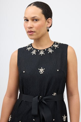 Huishan Zhang Brocade & Crystal Dress