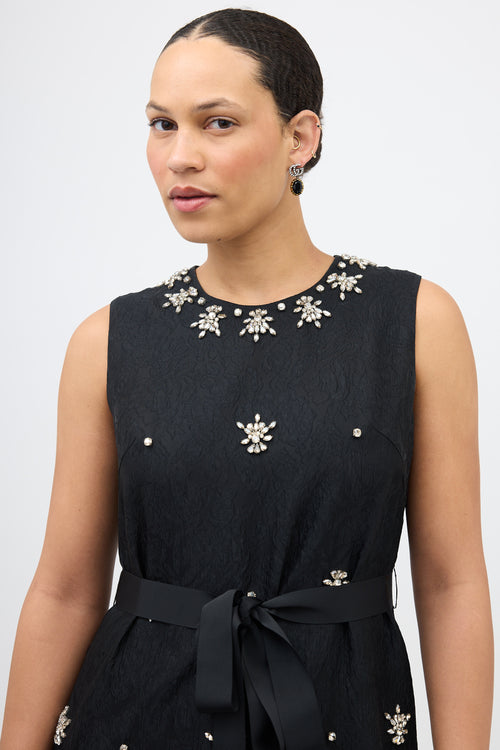 Huishan Zhang Brocade & Crystal Dress