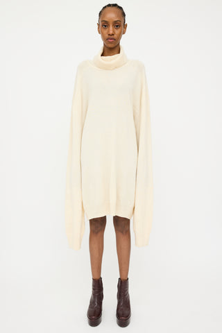 Maison Margiela X H&M Cream Cashmere Knit Oversized Turtleneck