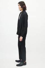 Haider Ackermann Black Shawl Collar Jacquard Dot Cardigan