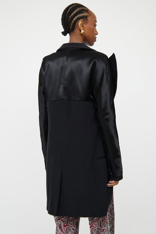 Haider Ackermann Black Paneled Peak Lapel Jacket