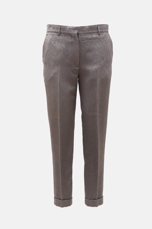 Haider Ackermann Wool Satin Jacquard Trouser
