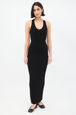 Haider Ackermann Black Racerback Maxi Tank Dress