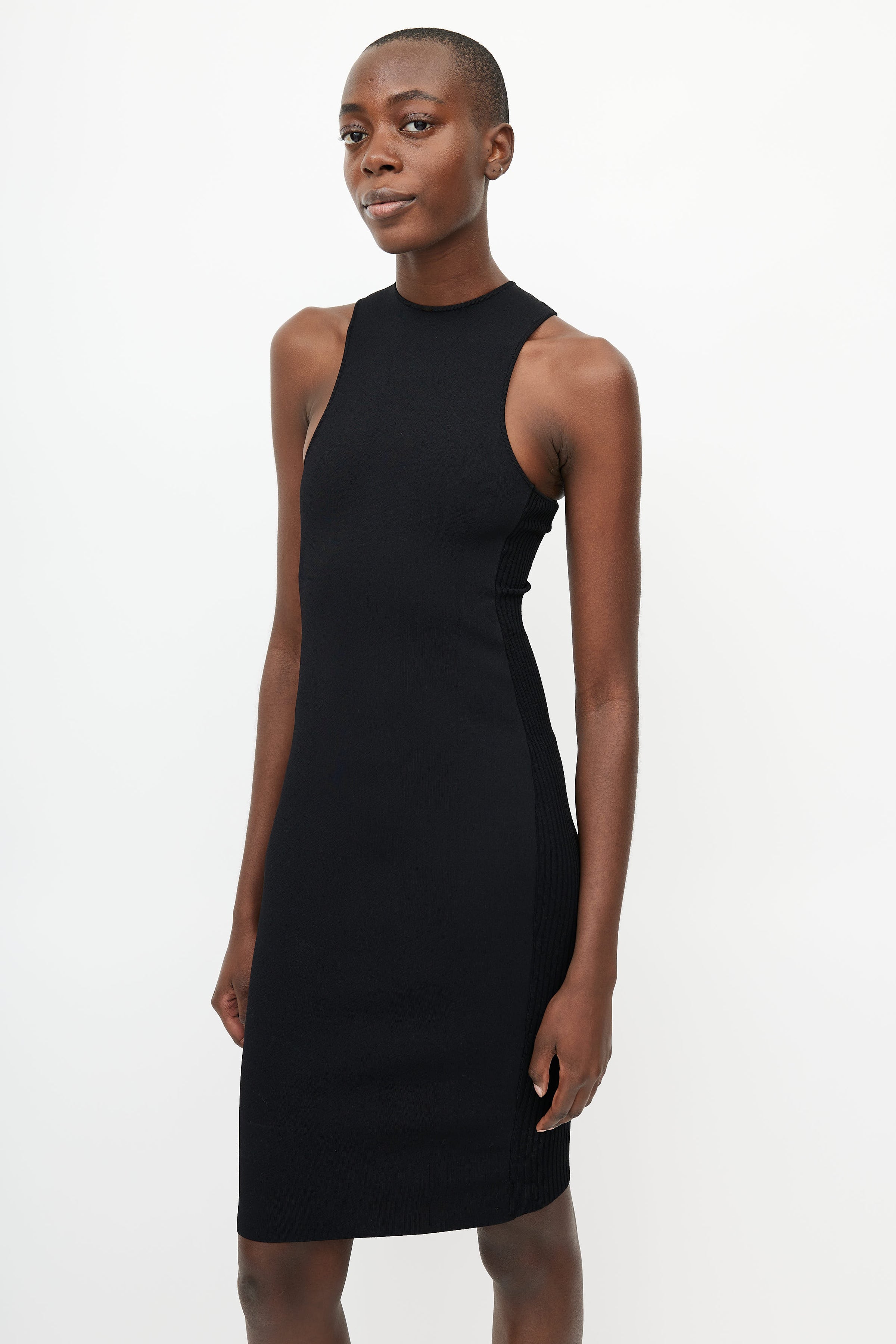 Haider Ackermann // Black Ribbed Dress – VSP Consignment