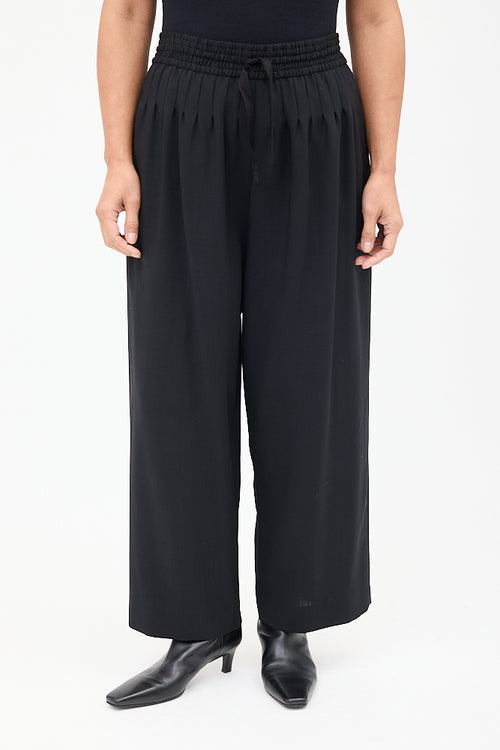 Haider Ackermann Black Wool Drop Seat Trouser