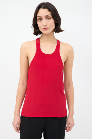 Haider Ackermann Red Racerback Tank Top