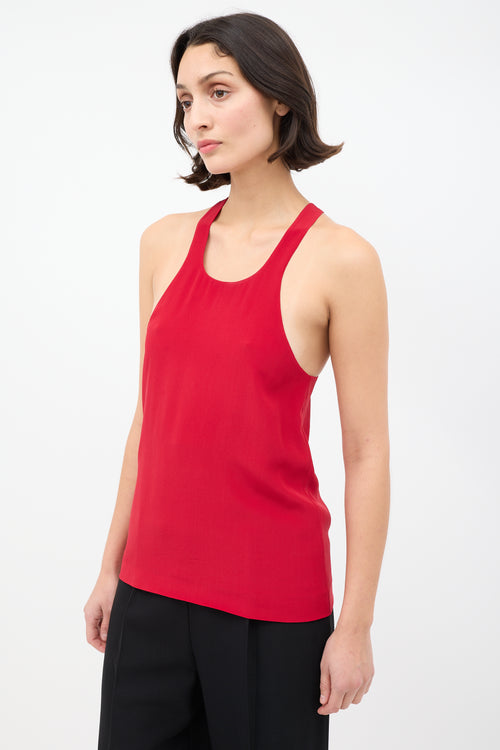 Haider Ackermann Red Racerback Tank Top